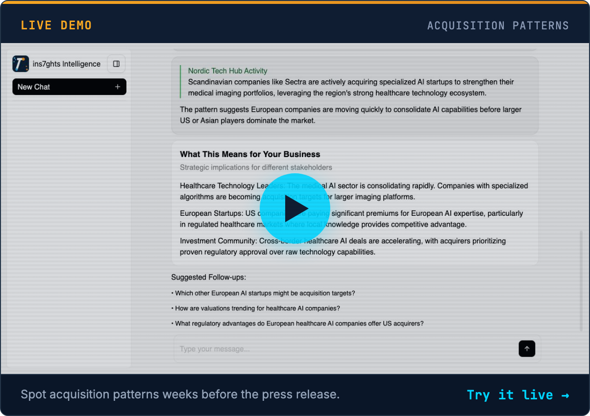 Live demo: Acquisition Patterns