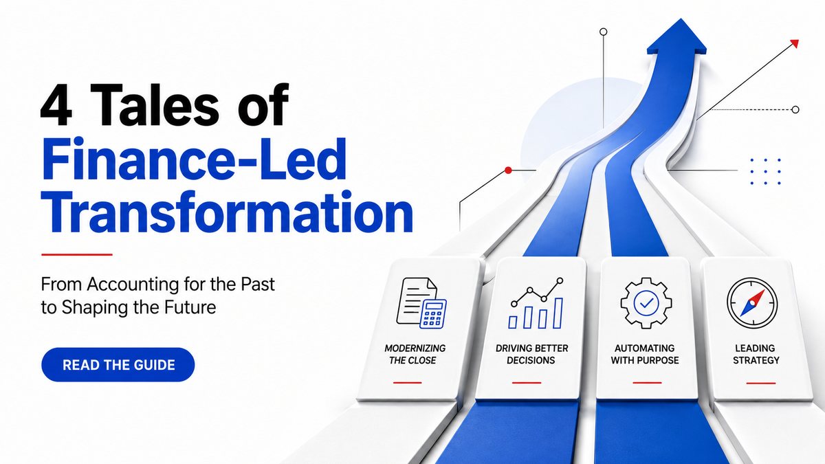 4 Tales of Finance-Led Transformation: from accounting for the past to shaping the future. Read the guide.